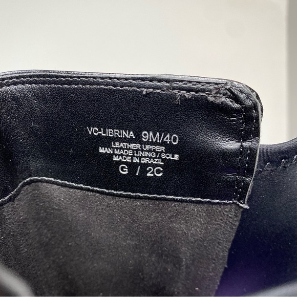 Vince Camuto Labrina Black Leather Square Toe Tall Boot 9M - Picture 11 of 13